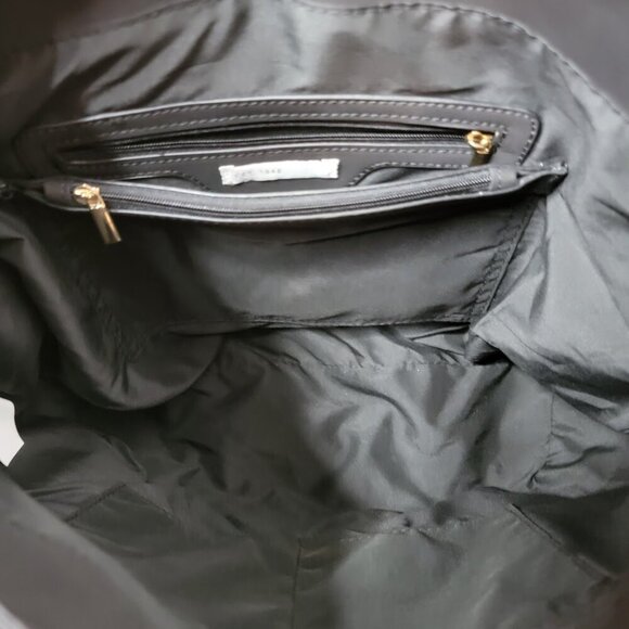 Est. 1946 Black Faux Leather Hobo Bag – Tortoise Chain Shoulder Strap - Picture 6 of 7